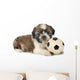 Soccer Puppy Shitzu Wall Decal