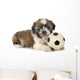 Soccer Puppy Shitzu Wall Decal