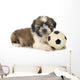 Soccer Puppy Shitzu Wall Decal