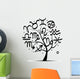 Art tree with zodiac signs for your design Wall Decal