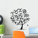 Art tree with zodiac signs for your design Wall Decal