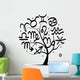 Art tree with zodiac signs for your design Wall Decal