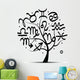 Art tree with zodiac signs for your design Wall Decal