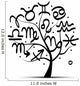 Art tree with zodiac signs for your design Wall Decal