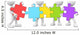 3D Men Carrying and Connecting Colorful Jigsaw Wall Decal