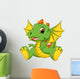 Cute Baby Dragon Cartoon Wall Decal