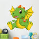Cute Baby Dragon Cartoon Wall Decal