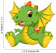 Cute Baby Dragon Cartoon Wall Decal