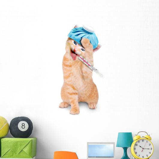 Sick Cat Wall Decal
