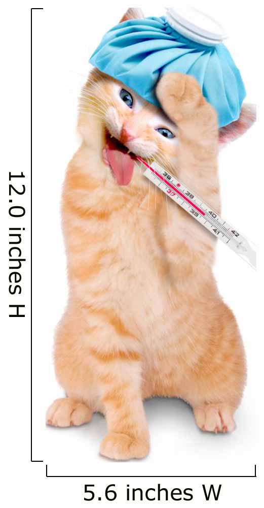 Sick Cat Wall Decal