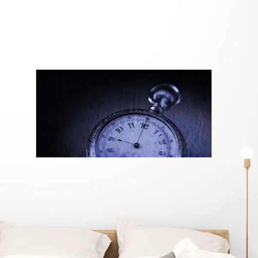 Pocket Watch In Black And White Wall Mural