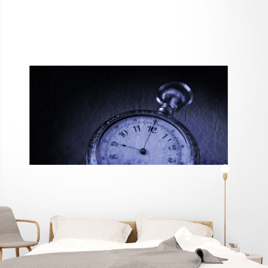 Pocket Watch In Black And White Wall Mural