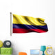 Colombia National Flag Isolated 3D White Background Wall Decal