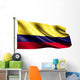 Colombia National Flag Isolated 3D White Background Wall Decal