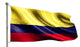 Colombia National Flag Isolated 3D White Background Wall Decal