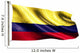 Colombia National Flag Isolated 3D White Background Wall Decal
