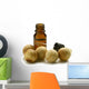 Wooden spheres Drewniane kule Holzkugeln Sphères en bois Wall Decal