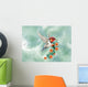 Fantastic  hummingbird with flowers Wall Mural
