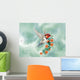 Fantastic  hummingbird with flowers Wall Mural