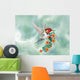 Fantastic  hummingbird with flowers Wall Mural