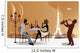 Romantic couple drinking coffee in the Paris restaurant Wall Mural