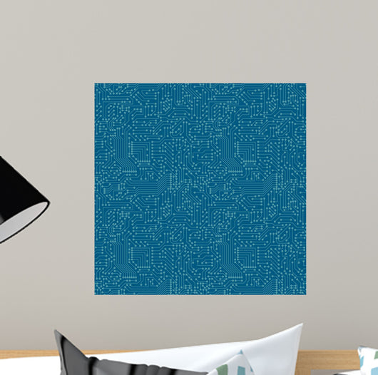 Seamless pattern. Computer circuit board. Wall Mural