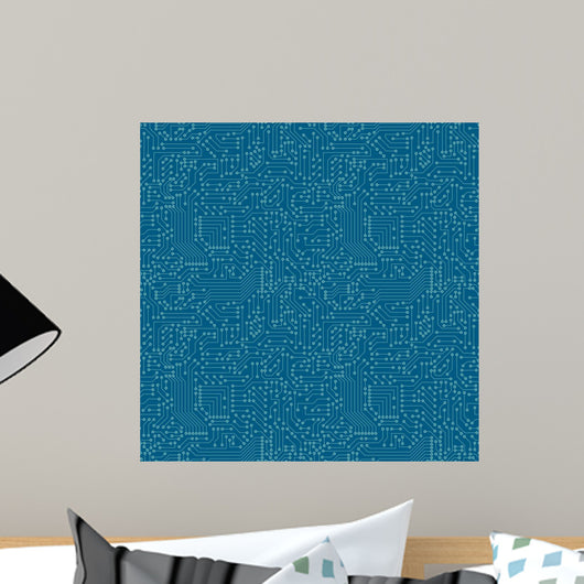 Seamless pattern. Computer circuit board. Wall Mural