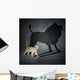 Cat with lion shadow Wall Mural