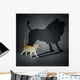 Cat with lion shadow Wall Mural
