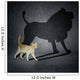 Cat with lion shadow Wall Mural