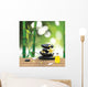Vector Beautiful Spa Composition with Zen Stones Wall Mural