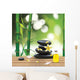 Vector Beautiful Spa Composition with Zen Stones Wall Mural