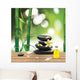 Vector Beautiful Spa Composition with Zen Stones Wall Mural