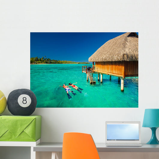 snorkling tropical lagoon Wall Mural