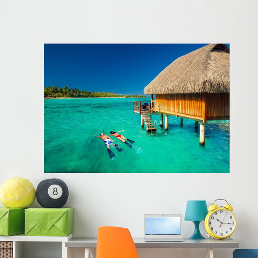 snorkling tropical lagoon Wall Mural