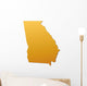 Orange Georgia map Wall Decal