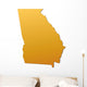 Orange Georgia map Wall Decal