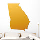 Orange Georgia map Wall Decal