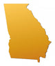 Orange Georgia map Wall Decal