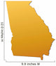 Orange Georgia map Wall Decal