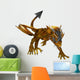 Yellow Fantasy Dragon Wall Decal