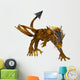 Yellow Fantasy Dragon Wall Decal