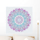 Abstract Colorful Flower Round Vector Ornament Wall Decal