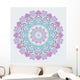 Abstract Colorful Flower Round Vector Ornament Wall Decal