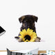 Puppy with Sunflower Wall Decal