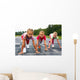 girls starting to run on track Wall Mural
