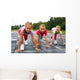 girls starting to run on track Wall Mural