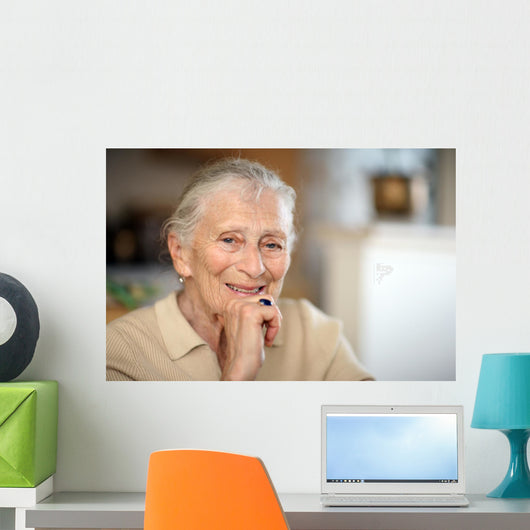 Happy senior woman portrait Wall Mural