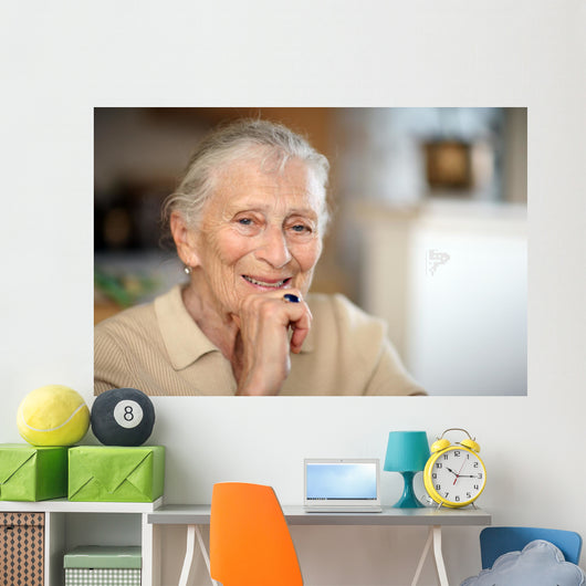 Happy senior woman portrait Wall Mural