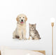Cat and dog together Wall Decal